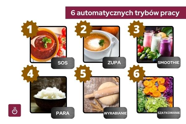 6 automatycznych trybów pracy